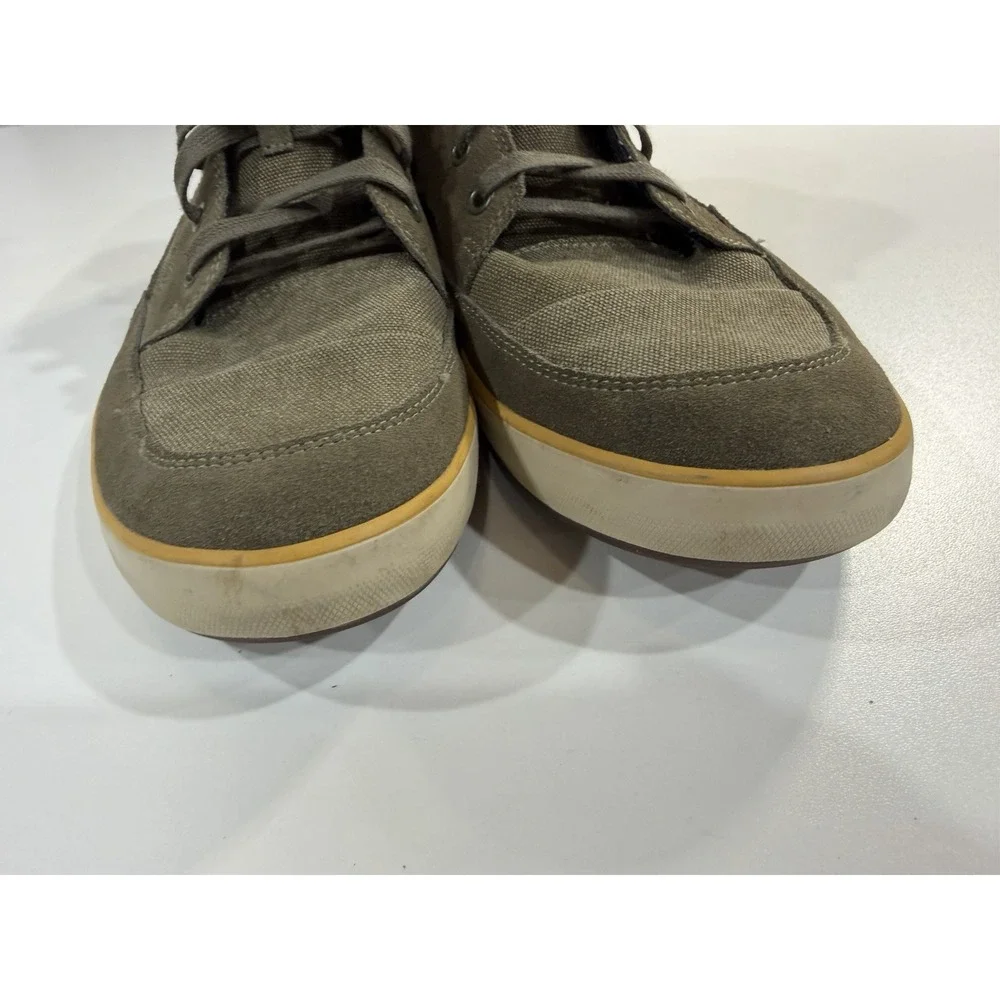CAT Caterpillar Woodward Mid Mens 11 Olive Green Canvas Casual Shoes Sneaker